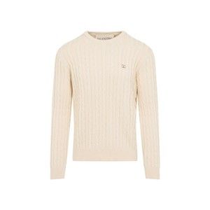 Valentino White Cotton Classic Sweater - NWT